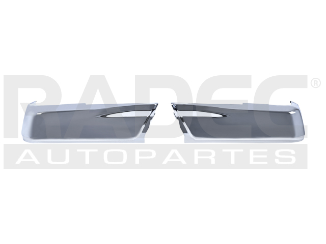 JGO ALERON DEFENSA TRASERO FD F-150 15-20 S/HOYO P/SENSOR CROMADO DER/IZQ