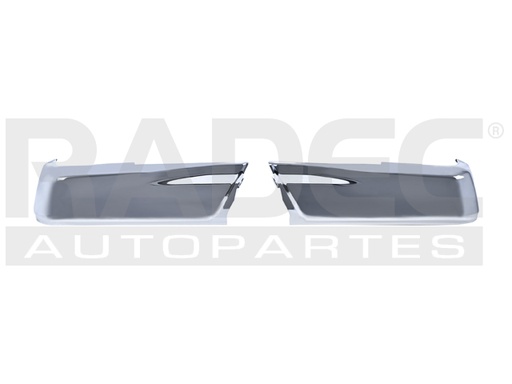 JGO ALERON DEFENSA TRASERO FD F-150 15-20 S/HOYO P/SENSOR CROMADO DER/IZQ