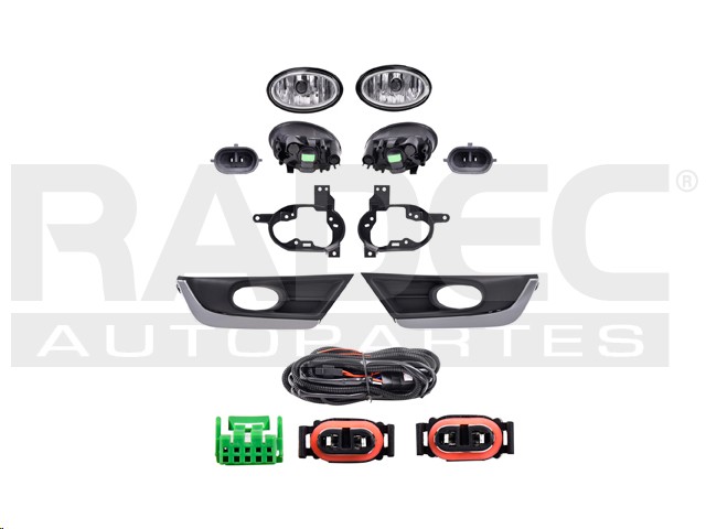 JUEGO FARO NIEBLA HD CR-V 17-18 C/CABLES C/REJILLAS NEGRAS C/FILO CROMADO C/FOCOS CN