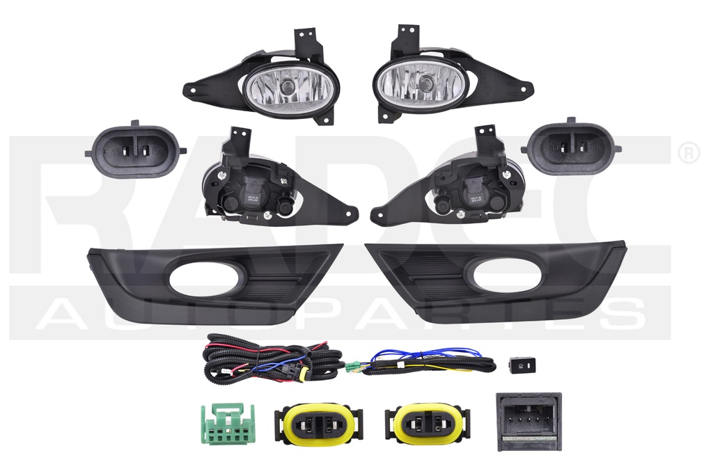 JUEGO FARO NIEBLA HD CR-V 17-18 C/CABLES C/REJILLAS NEGRAS C/FOCOS CN