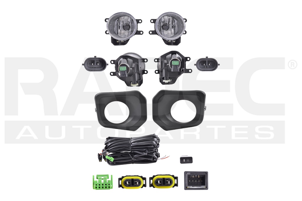 JUEGO FARO NIEBLA TY TACOMA 16-23 C/CABLES C/REJILLAS NEGRAS C/FOCOS CN