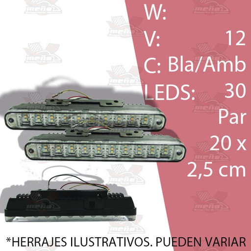 [016-6430-L] FARO LUZ DIA 30 LEDS JGO ***Hasta Agotar
