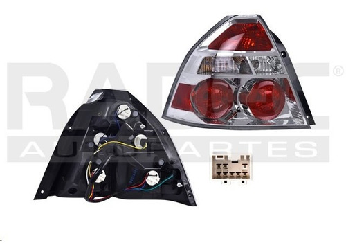 CALAVERA CV AVEO 08-11/18 CROMADO/ROJO C/FOCO DEPO IZQ