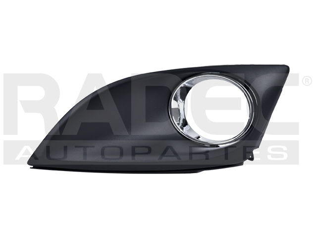 REJILLA FASCIA MZ CX7 10-12 C/HOYO P/FARO C/MOLDURA CROMADA IZQ