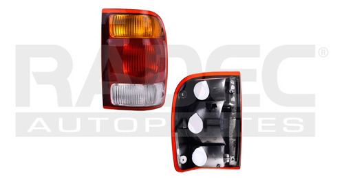 CALAVERA FD RANGER 98-99 AMBAR/BLANCO/ROJO ABOMBADA S/FOCO DEPO DER