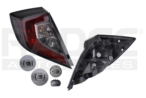 CALAVERA EXTERIOR HD CIVIC TYPE R 17-20 5 PUERTAS C/LEDS DEPO IZQ