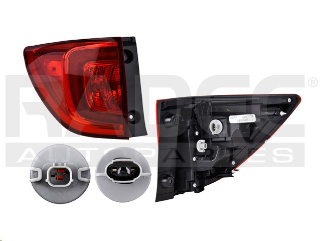 CALAVERA EXTERIOR HD PILOT 16-18 C/LEDS DEPO IZQ
