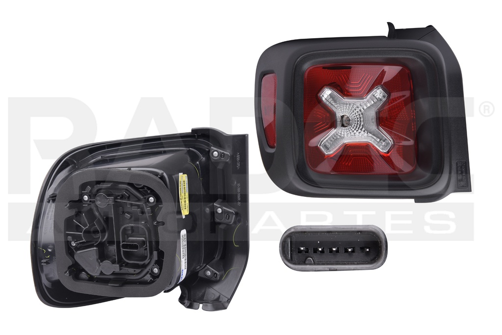 CALAVERA JP RENEGADE 17-22 FILO NEGRO C/LEDS DEPO IZQ