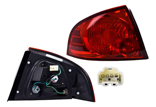 CALAVERA NISSAN SENTRA 04-06 ROJO C/FOCO DEPO IZQ