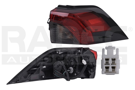 CALAVERA EXTERIOR TY RAV 4 19-23 C/LEDS C/FOCO DEPO DER