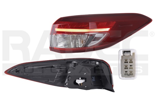 CALAVERA EXTERIOR TY YARIS 18-22 4 PUERTAS C/LEDS TYC DER