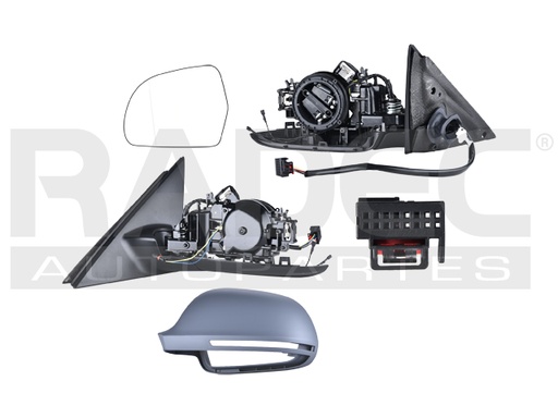 ESPEJO AD A4 08-09 ELECTRICO C/DESEMPANANTE C/DIRECCIONAL P/PINTAR 7 PINES FSI 3.2 QUATTRO/TDI 3.0 QUATTRO/TDI 2.7/TFSI 2.0/TDI 2.0 QUATTRO/TDI 2.0/TFSI 1.8 QUATTRO/TFSI 1.8 IZQ