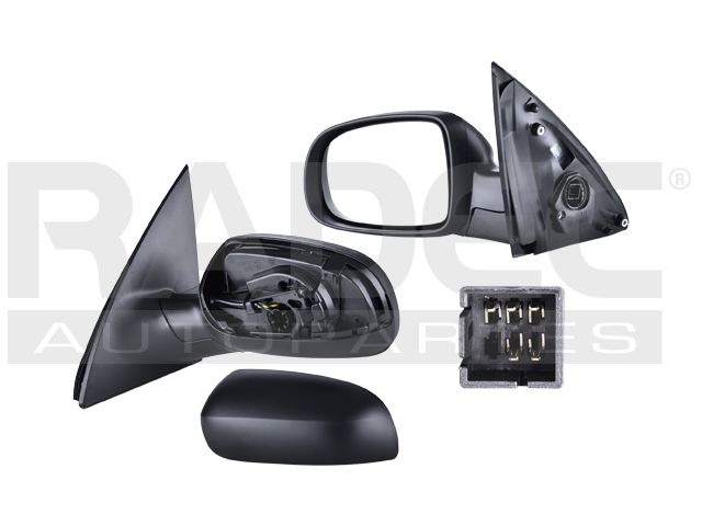 ESPEJO CV CORSA 00-08/TORNADO 04-11 ELECTRICO C/DESEMPANAN CORRUGADO NEGRO 5 PINES IZQ