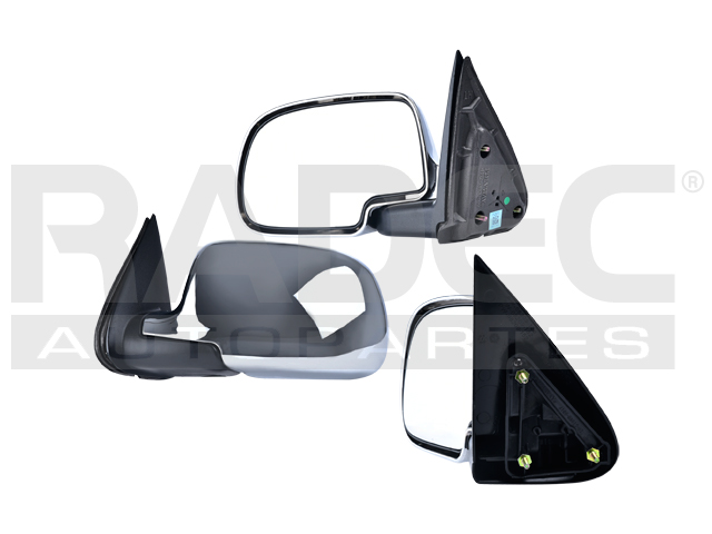 ESPEJO CV SILVERADO 99-06 MANUAL CROMADO /1500/2500/3500/V/HT/WT/LS/LT V8 8CILINDROS 4.8/5.3/6.0L 2/4 PUERTAS IZQ