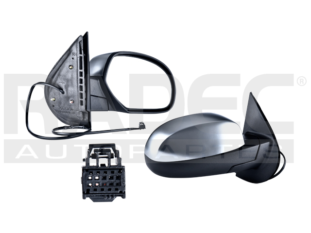 ESPEJO CV CHEYENNE 07-13 ELECTRICO C/DESENPANANTE SATINADO/CORRUGADO PPV/SSV/HYBRID/LTZ/BASE/LS/LT/Z71 V8 8 CILINDROS 4.8/5.3/6.0/6.2/6.6L 2/4 PUERTAS DER