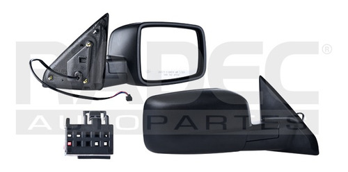 ESPEJO DG RAM 09-13 ELECTRICO C/DESENPANANTE NEGRO 5 PINES HEMI/SPORT/BIG HORN/LARAMIE/SLT/ST/SXT/EXPRESS V6/V8 6/8CILINDROS 3.7/5.7L 2/4 PUERTAS DER