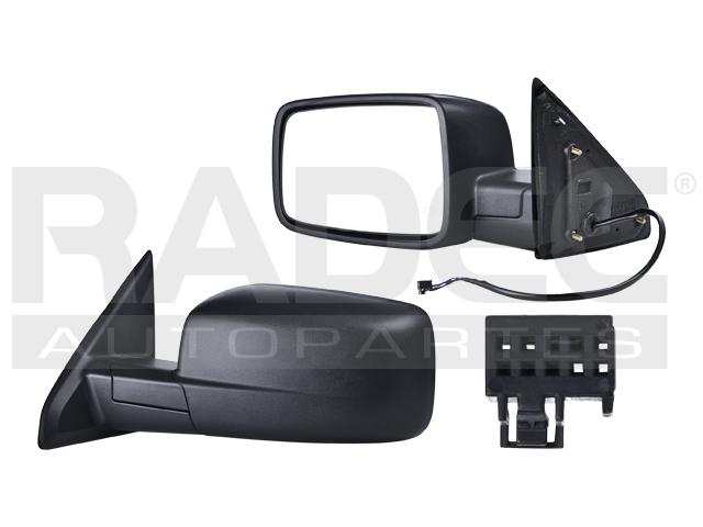 ESPEJO DG RAM 09-13 ELECTRICO C/DESENPANANTE NEGRO 5 PINES HEMI/SPORT/BIG HORN/LARAMIE/SLT/ST/SXT/EXPRESS V6/V8 6/8CILINDROS 3.7/5.7L 2/4 PUERTAS IZQ