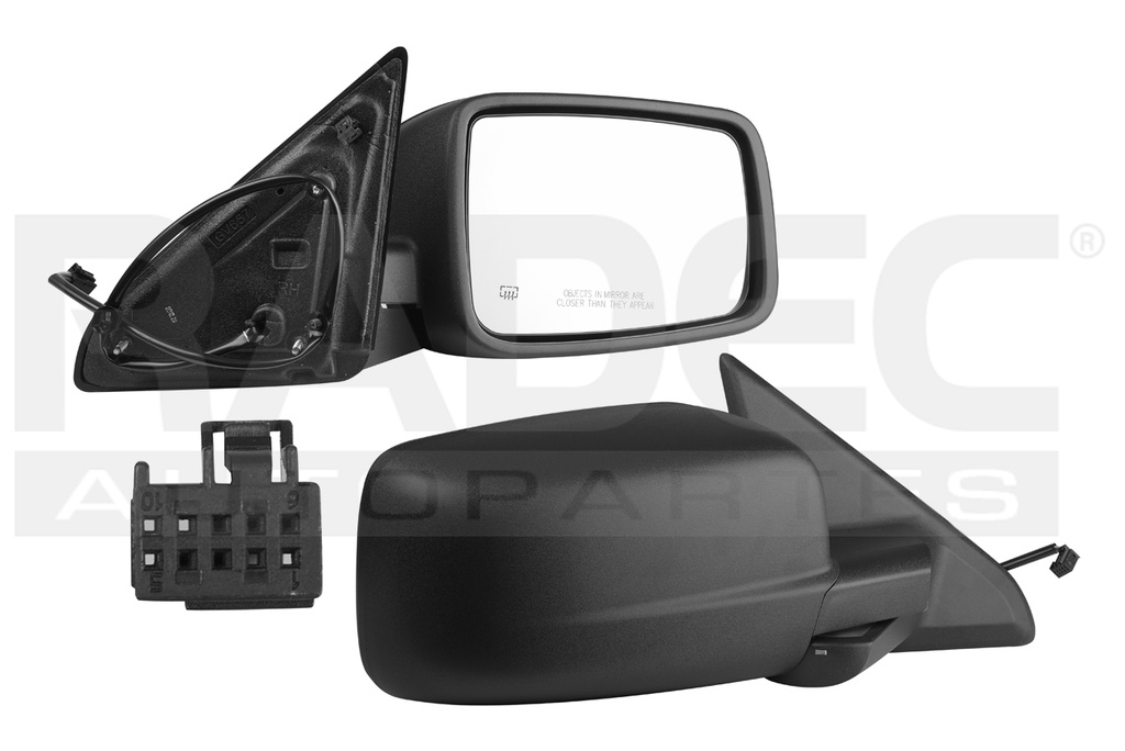 ESPEJO DG RAM 11-20 ELECTRICO C/DESENPANANTE CORRUGADO 5 PINES 1500/2500/ST/SLT V6 6 CILINDROS 3.6L 2/4 PUERTAS DER