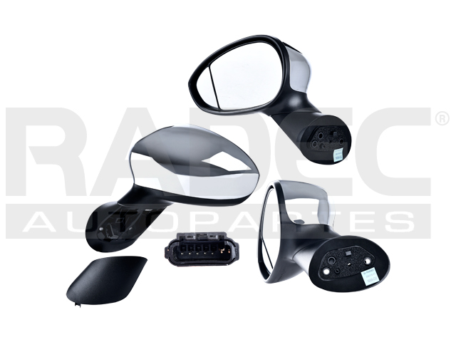 ESPEJO FT 500 09-15 ELECTRICO C/DESENPANANTE CROMADO SPORT/POP/TURBO L4 4CILINDROS 1.4L 2 PUERTAS IZQ