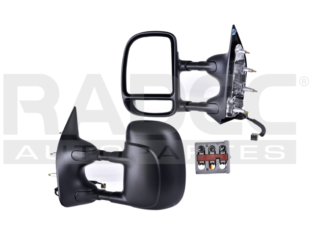 ESPEJO FD ECONOLINE 02-08 ELECTRICO CORRUGADO 3 PINES BASE/XL/XLT/SUPER DUTY/E-150/E-250/E-350/E-450/E-550 V8 8CILINDROS 4.6/5.4L 2/3 PUERTAS IZQ