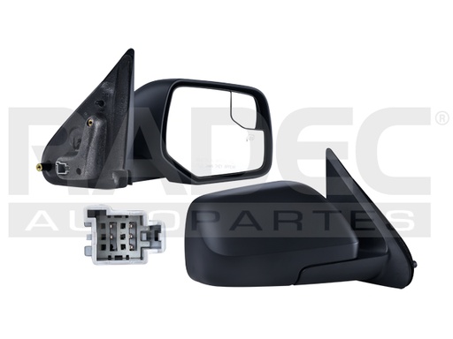 ESPEJO FD ESCAPE 08-12 ELECTRICO C/DESENPANANTE C/PUNTO CIEGO P/PINTAR BASESPORT/LIMITEDPLUS/V/LIMITEDSPORT/XLS/XLT L4/V6 4/6CILINDROS 2.5/3.0L 4 PUERTAS DER