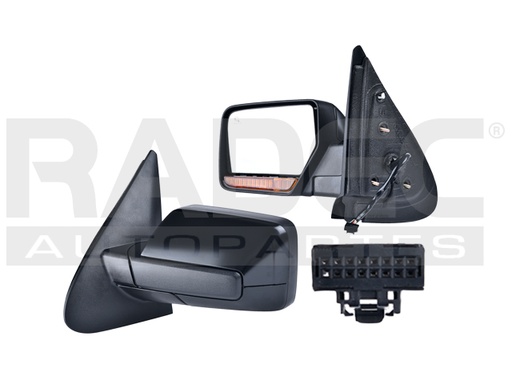 ESPEJO FD EXPEDITION 07-17 ELECTRICO C/DESENPANANTE C/DIRECCIONAL C/MEMORIA C/LUZ E/ABATIBLE P/PINTAR LUXURY/L/KING RANCH/LIMITED/EDDIE BAUER/XLT V8 8CILINDROS 5.4L 4 PUERTAS IZQ