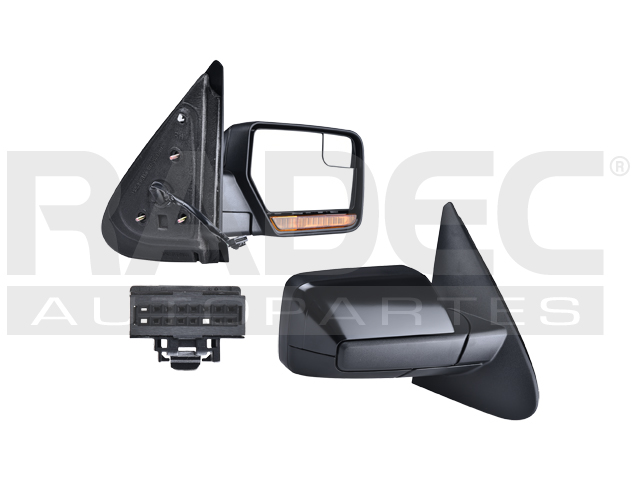 ESPEJO FD EXPEDITION 07-17 ELECTRICO C/DESENPANANTE C/DIRECCIONAL C/MEMORIA C/LUZ C/PUNTO CIEGO E/ABATIBLE P/PINTAR KING RANCH/LIMITED/BASE/XL/XLT V8 8CILINDROS 5.4L 4 PUERTAS DER