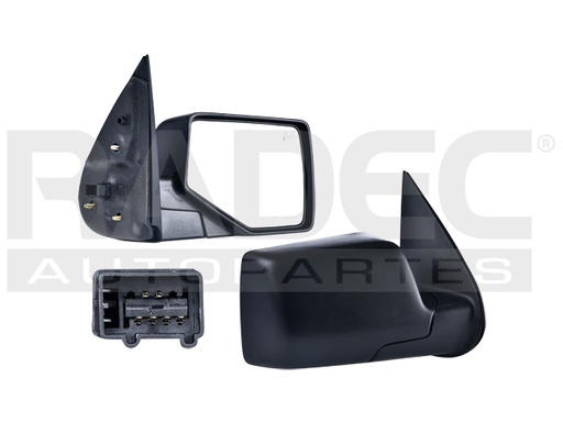 ESPEJO FD EXPLORER 06-10 ELECTRICO C/DESENPANANTE C/LUZ CORRUGADO LUXURY/PREMIER/LIMITED/BASE/EDDIE BAUER/XLT V6/V8 6/8CILINDROS 4.0/4.6L 4 PUERTAS DER