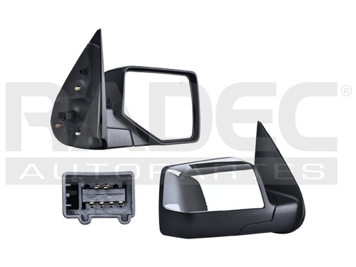 ESPEJO FD EXPLORER 06-10 ELECTRICO C/DESENPANANTE C/LUZ CROMADO LIMITED/BASE/EDDIE BAUER/XLT V6/V8 6/8CILINDROS 4.0/4.6L 4 PUERTAS DER