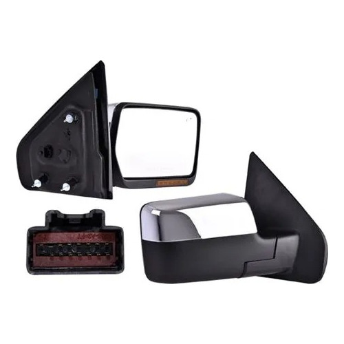 ESPEJO FD F-150 07-08 ELECTRICO C/DESEMPANANTE C/DIRECCIONAL (6LEDS) C/MEMORIA E/ABATIBLE CROMADO LIMITED/FX2/FX4/XL/STX V8 8CILINDROS 4.6/5.4L 2/4 PUERTAS DER