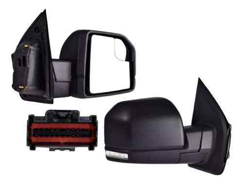 ESPEJO FD F-150 15-20 ELECTRICO C/DESEMPANANTE C/DIRECCIONAL C/PUNTO CIEGO C/LUZ INFERIOR CORRUGADO KING RANCH/LARIAT/LIMITED/PLATINUM/RAPTOR/SSV/XL/XLT V6/V8 2/4 PUERTAS DER