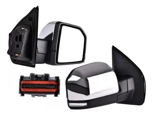 ESPEJO FD F-150 15-20 ELECTRICO C/DESEMPANANTE C/DIRECCIONAL C/MEMORIA C/LUZ E/ABATIBLE P/SENSOR DE PROXIMIDAD CROMADO KING RANCH/LARIAT CREW/LIMITED/PLATINUM/RAPTOR DER