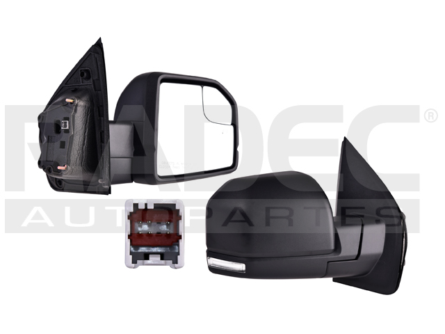 ESPEJO FD F-150 15-20 ELECTRICO C/DESEMPANANTE C/DIRECCIONAL C/PUNTO CIEGO CORRUGADO KING RANCH/LARIAT CREW/LIMITED/PLATINUM/RAPTOR V6/V8 2.7/3.0/3.5/5.0L 2/4 PUERTAS DER
