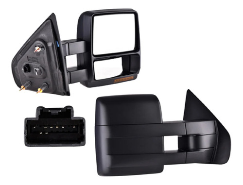 ESPEJO FD F-150 04-14 ELECTRICO C/DESENPANANTE C/DIRECCIONAL C/LUZ TELESCOPICO CORRUGADO XL/XLT/SVT V6/V8 6/8CILINDROS 3.5/3.7/5.0L 2/4 PUERTAS DER