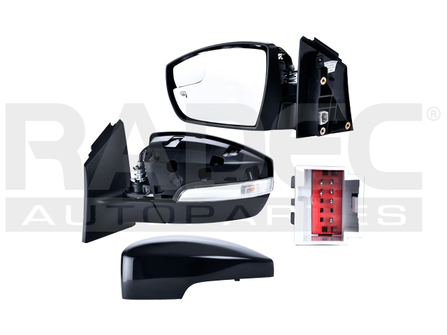 ESPEJO FD FOCUS 12-14 ELECTRICO C/DESEMPANANTE C/DIRECCIONAL C/PUNTO CIEGO P/PINTAR ST/TITANIUM/SEL/SE/S L4 4CILINDROS 2.0L 4 PUERTAS IZQ