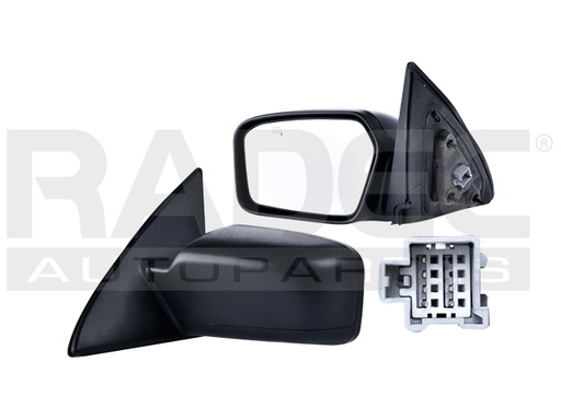 ESPEJO FD FUSION 06-12 ELECTRICO C/DESENPANANTE C/LUZ INFERIOR CORRUGADO PREMIER/HYBRID/SEL/SE/BASE/SPORT/S V6 6CILINDROS 2.5/3.0L 4 PUERTAS IZQ