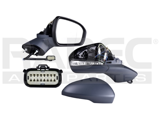 ESPEJO FD FUSION 13-16 ELECTRICO C/DESEMPANANTE C/DIRECCIONAL C/MEMORIA C/LUZ E/ABATIBLE P/PINTAR PLATINUM/TITANIUM/SE/SPORT/S L4 4CILINDROS 1.5/2.0/2.5L 4 PUERTAS DER