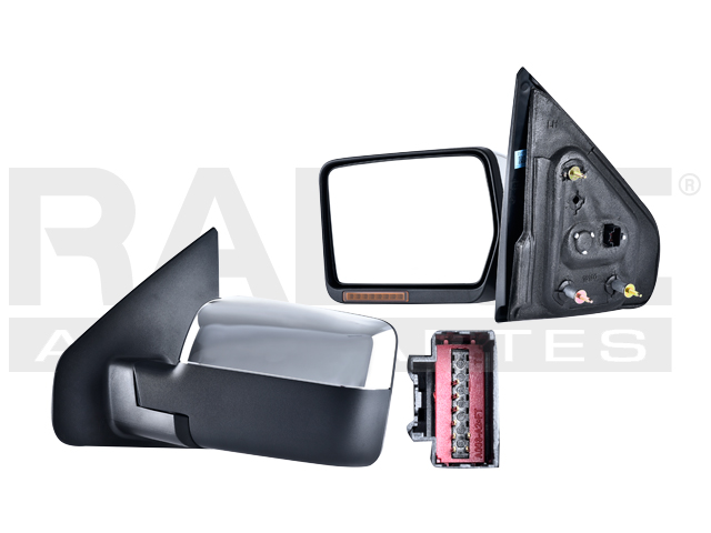 ESPEJO FD LOBO 04-08 ELECTRICO C/DESEMPANANTE C/DIRECCIONAL (8 LEDS) CROMADO 7 PINES LARIAT/HARLEY/FX4/KING RANCH/BASE/XL/XLT/STX IZQ