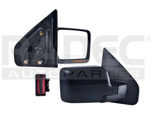 ESPEJO FD LOBO 04-08 ELECTRICO C/DESEMPANANTE C/DIRECCIONAL (6 LEDS) P/PINTAR 7 PINES XTR/LARIAT/HARLEY/FX4/FX2/KING RANCH/XL/XLT/STX DER