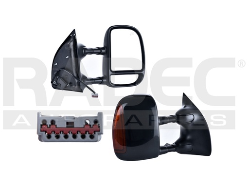 ESPEJO FD F-350 99-07 ELECTRICO C/DIRECCIONAL P/PINTAR LARIAT/HARLEY/KING RANCH/LIMITED/XLS/XL/EDDIE BAUER/XLT /F-250/F-350/F-450/F-550 8/10CILINDROS 5.4/6.0/6.8L 4 PUERTAS DER