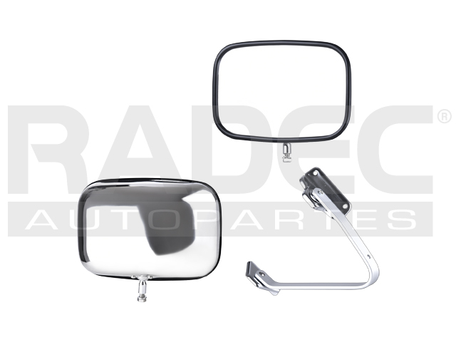 ESPEJO FD F-150 87-91 MANUAL ACERO INOXIDABLE BASE/XL/XLT V6 6CILINDROS 4.8L 2 PUERTAS DER/IZQ