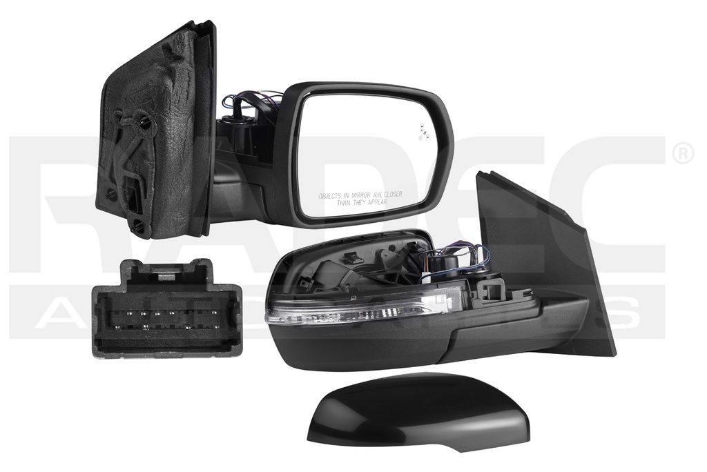 ESPEJO FD EDGE 15-18 ELECTRICO C/DESENPANANTE C/DIRECCIONAL C/LUZ INFERIOR P/SENSOR DE PROXIMIDAD P/PINTAR SE/SEL PLUS/TITANIUM V6 6 CILINDROS 2.0/2.7/3.5L 5 PUERTAS DER