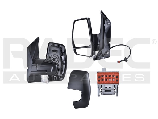 ESPEJO FD TRANSIT CUSTOM  14-20 ELECTRICO C/DESEMPANANATE C/DIRECCIONAL CORRUGADO 6 PINES CARGO/PASAJEROS L4 4 CILINDROS 2.2L 5 PUERTAS IZQ
