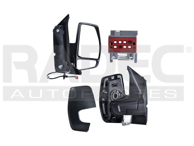 ESPEJO FD TRANSIT CUSTOM 14-20 MANUAL C/DIRECCIONAL CORRUGADO 3 PINES CARGO/PASAJEROS L4 4 CILINDROS 2.2L 5 PUERTAS DER