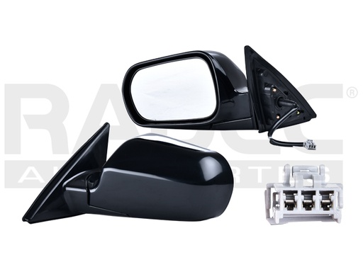 ESPEJO HD ACCORD 98-02 ELECTRICO NEGRO 3 PINES DX/SE/LX/EX L4/V6 4/6CILINDROS 2.3/3.0 4 PUERTAS IZQ