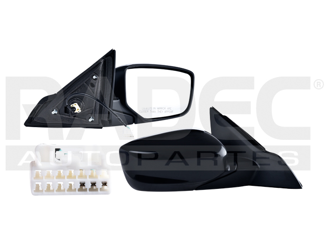 ESPEJO HD ACCORD 13-17 ELECTRICO P/PINTAR 3 PINES V/TOURING/EX-L/LX/EX L4/V6 4/6CILINDROS 2.4/3.5L 4 PUERTAS DER
