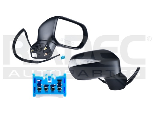 ESPEJO HD CIVIC 06-11 ELECTRICO C/DIRECCIONAL P/PINTAR 5 PINES HYBRID L4 4CILINDROS 1.3L 4 PUERTAS DER