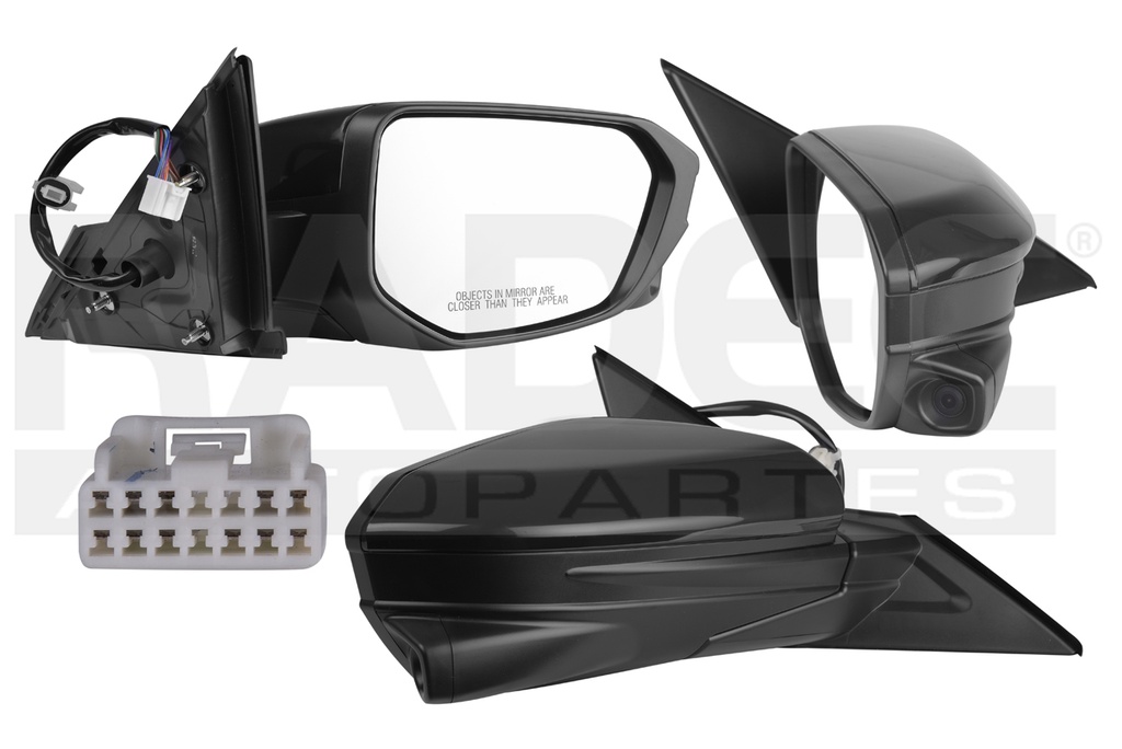 ESPEJO HD CIVIC 16-21 ELECTRICO C/DESENPANANTE C/CAMARA P/PINTAR 11 PINES TURBO PLUS/TOURING L4 4 CILINDROS 1.5/2.0L 4 PUERTAS DER