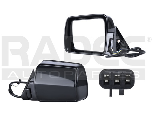 ESPEJO JP CHEROKEE 84-96 ELECTRICO NEGRO 3 PINES SE/LAREDO/BASE/SPORT/LIMITED IZQ