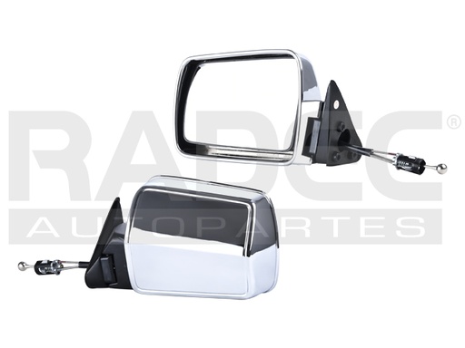 ESPEJO JP CHEROKEE 84-96 C/CONTROL CROMADO SE/LAREDO/BASE/SPORT/LIMITED IZQ